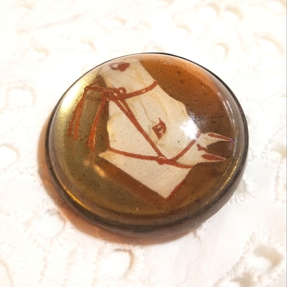 VICTORIAN Bridle Rosette Brooch Antique - Picture 3 of 5